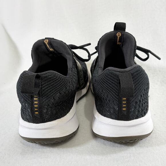 Jordan Flyknit Trainers Mens 11.5 Black Metallic Gold Shoes Sneakers Streetwear main image 12